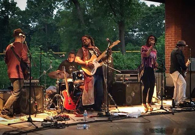 Rocking in the rain at the Currents Music Festival, Milford, Michigan. 9 June, 2018. Photo by Nancy Schoenheide-Phares