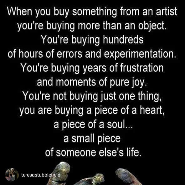 For REAL though! This is true of ALL artists no matter the discipline or medium.