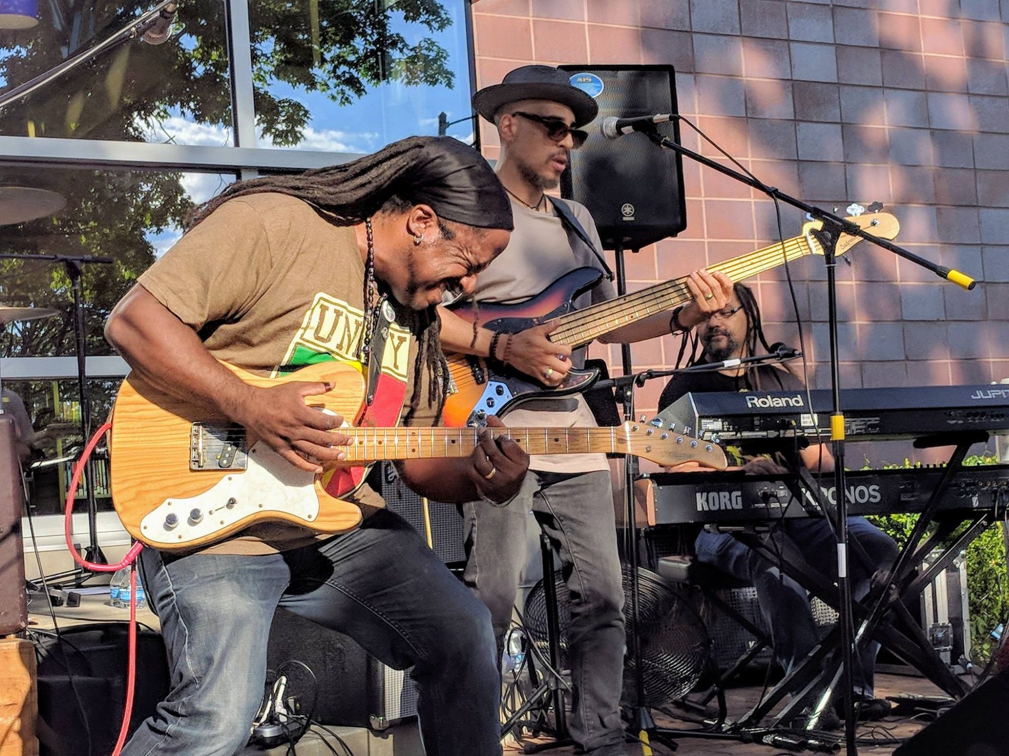 Nadir and the band at Ferndale Public Library Summer Concert